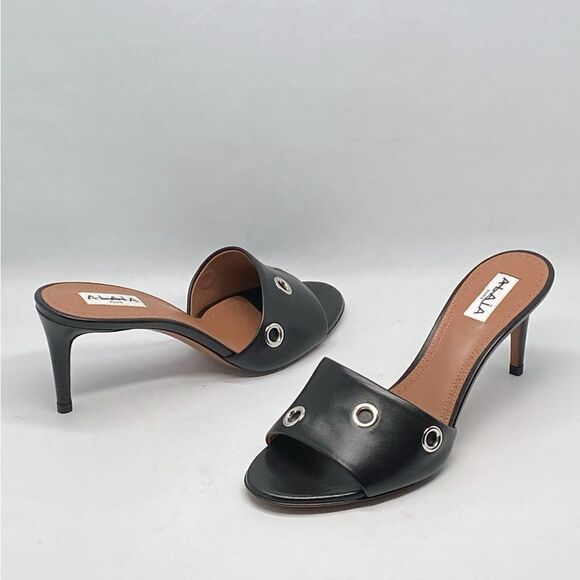 Alaia Oeillets Grommet Leather Mules size 36.5 - Picture 7 of 16